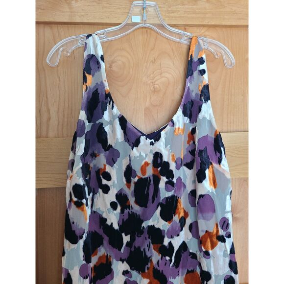 Cabi Burnout Velvet Mini Slip Dress MEDIUM Moody Floral Festival Cocktail Artsy - Picture 8 of 8